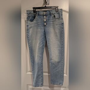 Banana Republic Bottom Fly Girlfriend Midrise Straight Leg Jeans Size 32/14